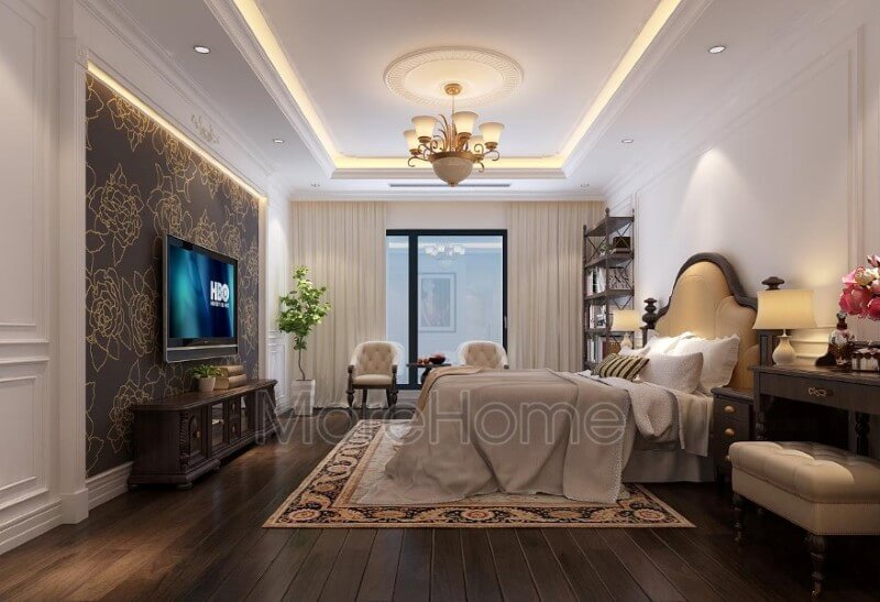 Phòng ngủ bố mẹ ấn tượng với mẫu giường ngủ cao cấp Thiết kế chung cư