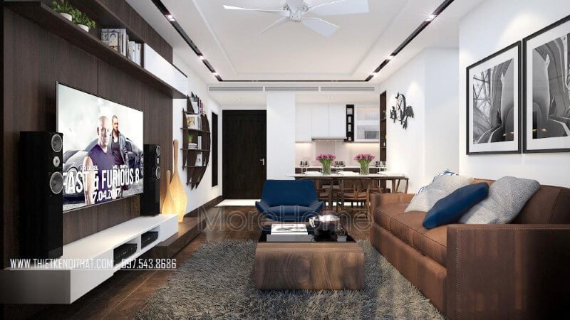 Thiết kế nội thất chung cư Home City phong cách hiện đại trẻ trung, cá tính mà không kém phần tinh tế, thanh lịch Thiết kế chung cư